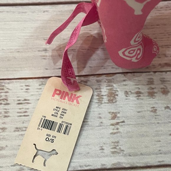 Victoria's Secret PINK Iconic Collegiate Print Stuffed Mini Dog - Picture 6 of 6